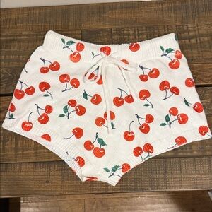 Cherry Print Knit Shorts